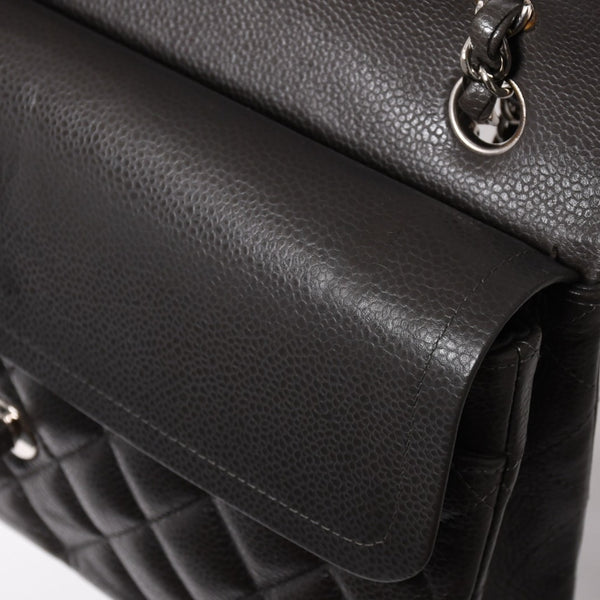 Like new CHANEL Chanel Matelasse 25 Chain Shoulder Bag A01112 16th series Coco Mark Caviar Skin Greige Used 4a004057