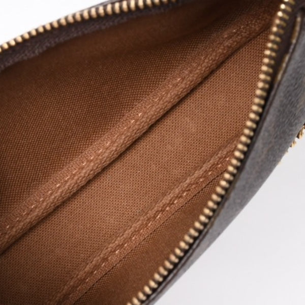 極美品 LOUIS VUITTON ルイヴィトン モノグラム ミニポシェット アクセソワール アクセサリーポーチ M58009 ブラウン 中古 4a004208