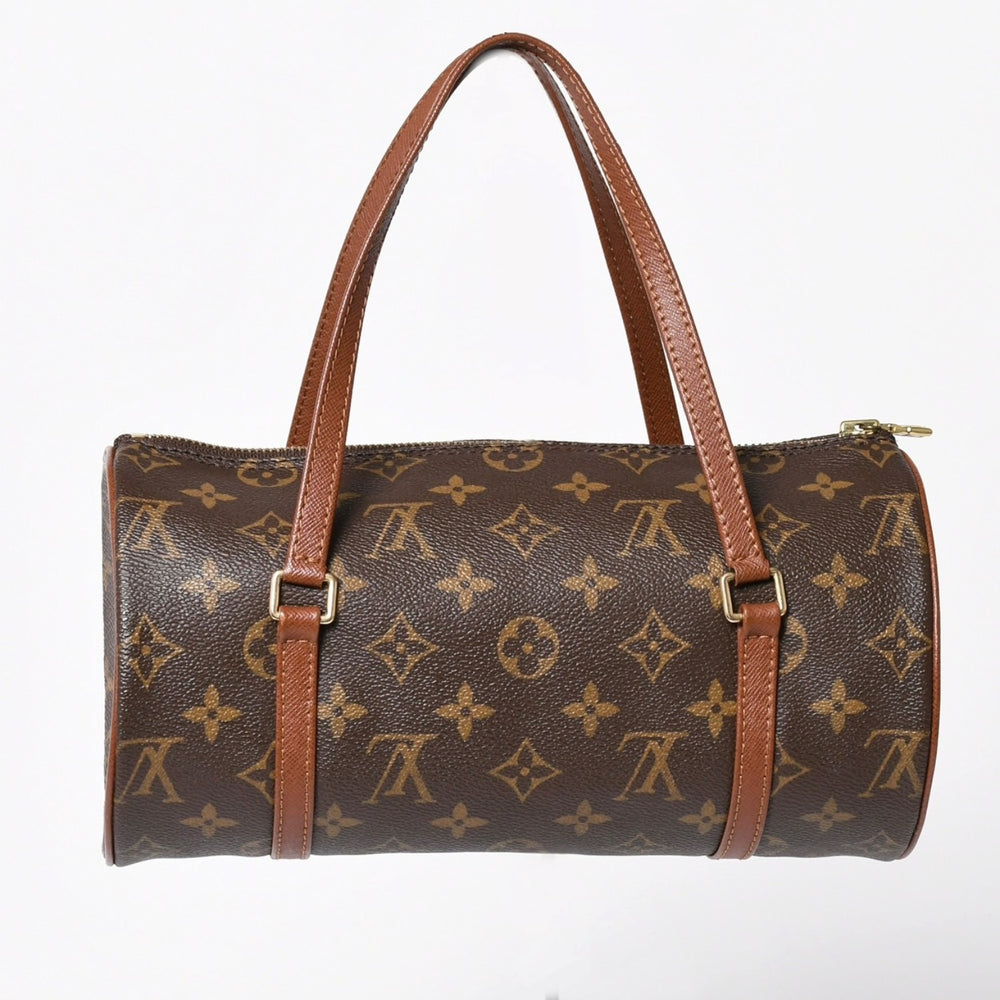 Very Good Condition LOUIS VUITTON Papillon 26 Handbag M51366 Monogram Brown Leather Gold Hardware Old Model Used 4a004206