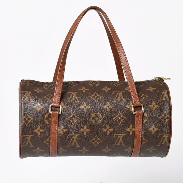 極美品 LOUIS VUITTON ルイヴィトン パピヨン26 ハンドバッグ M51366 モノグラム ブラウン レザー ゴールド金具 旧型 中古 4a004206