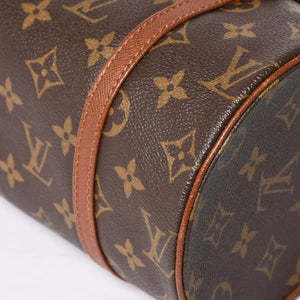 極美品 LOUIS VUITTON ルイヴィトン パピヨン26 ハンドバッグ M51366 モノグラム ブラウン レザー ゴールド金具 旧型 中古 4a004206
