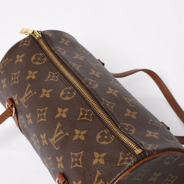 極美品 LOUIS VUITTON ルイヴィトン パピヨン26 ハンドバッグ M51366 モノグラム ブラウン レザー ゴールド金具 旧型 中古 4a004206