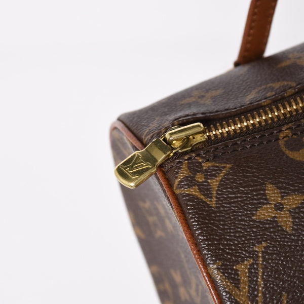 極美品 LOUIS VUITTON ルイヴィトン パピヨン26 ハンドバッグ M51366 モノグラム ブラウン レザー ゴールド金具 旧型 中古 4a004206