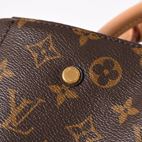 Like new LOUIS VUITTON Montaigne BB Monogram Handbag M41055 Brown Used 4a004213