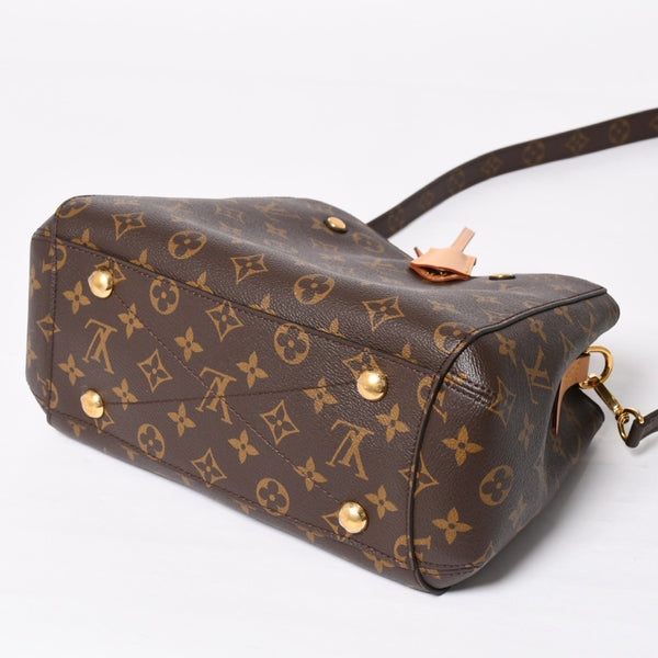 Like new LOUIS VUITTON Montaigne BB Monogram Handbag M41055 Brown Used 4a004213