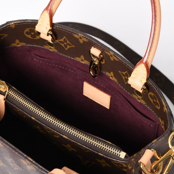 Like new LOUIS VUITTON Montaigne BB Monogram Handbag M41055 Brown Used 4a004213