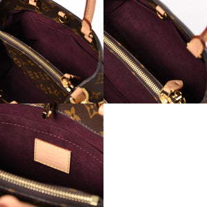 Like new LOUIS VUITTON Montaigne BB Monogram Handbag M41055 Brown Used 4a004213