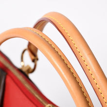 画像をギャラリービューアに読み込む, 極美品 LOUIS VUITTON ルイヴィトン VトートMM 2WAY ハンドバッグ ショルダーバッグ PVC レザー レッド ブラウン M43957 中古 4a004205