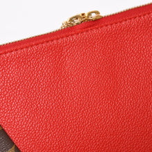 画像をギャラリービューアに読み込む, 極美品 LOUIS VUITTON ルイヴィトン VトートMM 2WAY ハンドバッグ ショルダーバッグ PVC レザー レッド ブラウン M43957 中古 4a004205