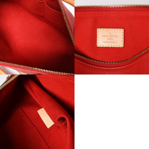 極美品 LOUIS VUITTON ルイヴィトン VトートMM 2WAY ハンドバッグ ショルダーバッグ PVC レザー レッド ブラウン M43957 中古 4a004205