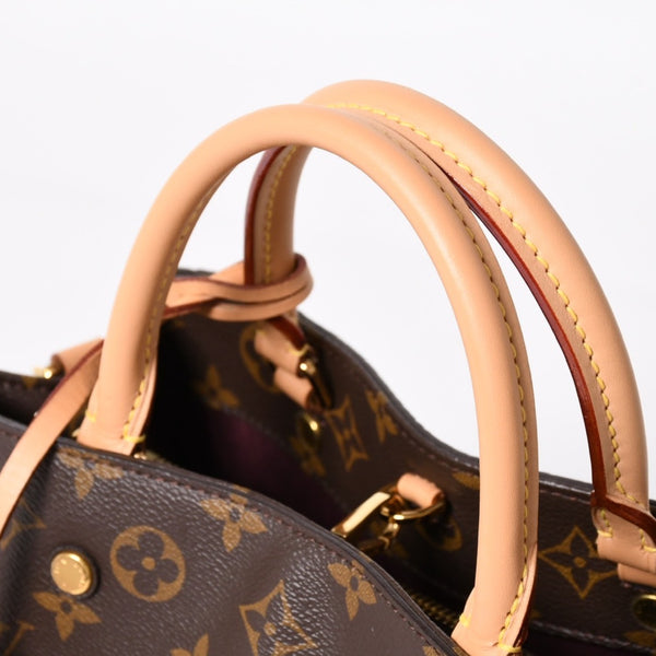Like new LOUIS VUITTON Montaigne BB Monogram Handbag M41055 Brown Used 4a004213