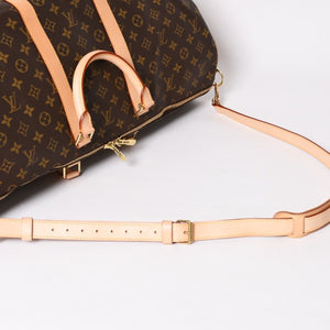 Like new LOUIS VUITTON Monogram Keepall Bandouliere 55 2WAY Boston bag M41414 Brown Canvas Used 4a004215
