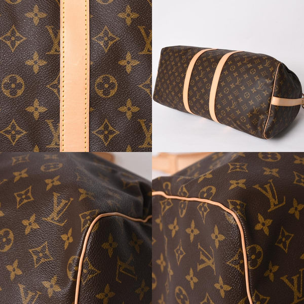 Like new LOUIS VUITTON Monogram Keepall Bandouliere 55 2WAY Boston bag M41414 Brown Canvas Used 4a004215