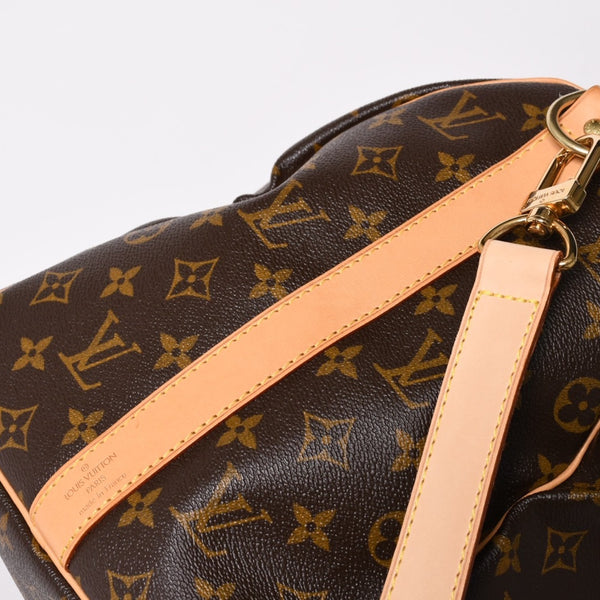 Like new LOUIS VUITTON Boston bag Keepall Bandouliere 45 Monogram M41418 Brown Gold hardware Used 4a004220