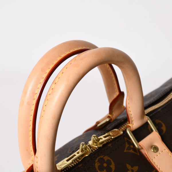 Like new LOUIS VUITTON Boston bag Keepall Bandouliere 45 Monogram M41418 Brown Gold hardware Used 4a004220