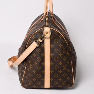 Like new LOUIS VUITTON Monogram Keepall Bandouliere 55 2WAY Boston bag M41414 Brown Canvas Used 4a004215