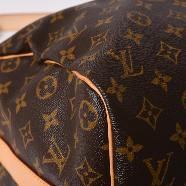 Like new LOUIS VUITTON Boston bag Keepall Bandouliere 45 Monogram M41418 Brown Gold hardware Used 4a004220