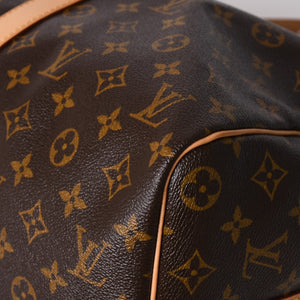 Like new LOUIS VUITTON Boston bag Keepall Bandouliere 45 Monogram M41418 Brown Gold hardware Used 4a004220