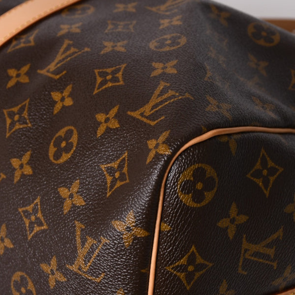 Like new LOUIS VUITTON Boston bag Keepall Bandouliere 45 Monogram M41418 Brown Gold hardware Used 4a004220