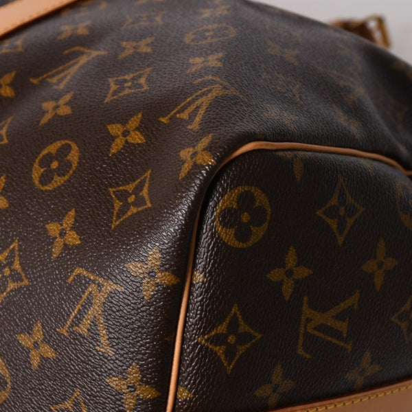 Like new LOUIS VUITTON Boston bag Keepall Bandouliere 45 Monogram M41418 Brown Gold hardware Used 4a004220
