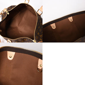 Like new LOUIS VUITTON Boston bag Keepall Bandouliere 45 Monogram M41418 Brown Gold hardware Used 4a004220