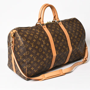 LOUIS VUITTON Monogram Keepall Bandouliere 50 Brown M41416 Boston Bag Good Condition Used 4a004174