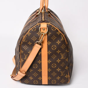 LOUIS VUITTON Monogram Keepall Bandouliere 50 Brown M41416 Boston Bag Good Condition Used 4a004174