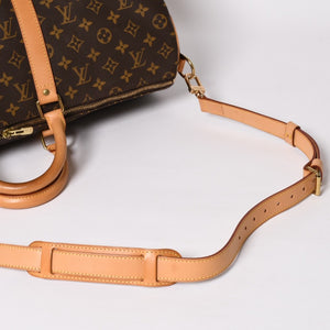LOUIS VUITTON Monogram Keepall Bandouliere 50 Brown M41416 Boston Bag Good Condition Used 4a004174