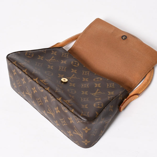 LOUIS VUITTON Mini Looping One Shoulder Bag M51147 Monogram PVC Leather Brown Good Condition Used 4a004222