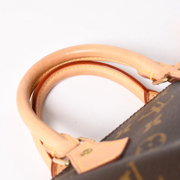 Very Good Condition LOUIS VUITTON Speedy 25 Handbag M41528 Monogram PVC Leather Brown Gold Hardware Used 4a004193