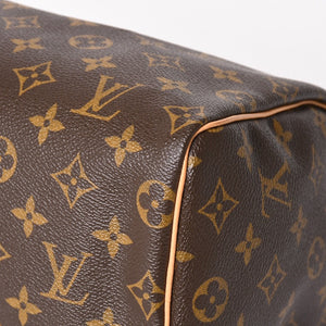 Very Good Condition LOUIS VUITTON Speedy 25 Handbag M41528 Monogram PVC Leather Brown Gold Hardware Used 4a004193