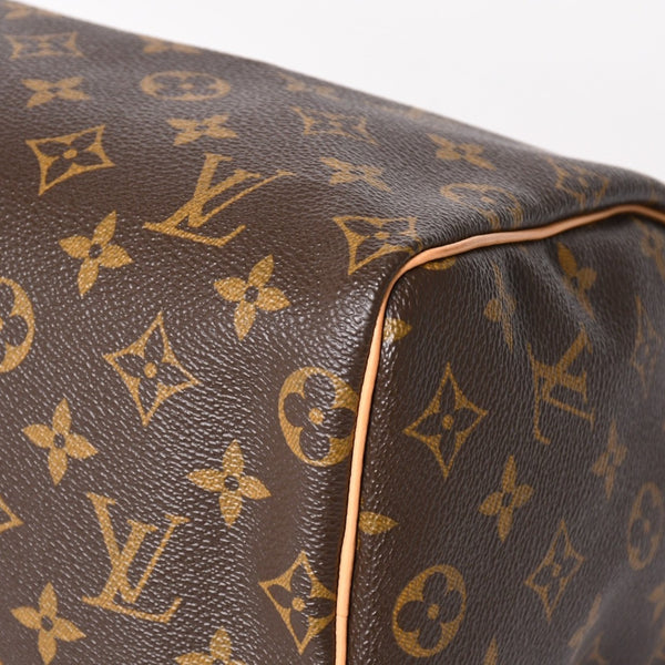 Very Good Condition LOUIS VUITTON Speedy 25 Handbag M41528 Monogram PVC Leather Brown Gold Hardware Used 4a004193