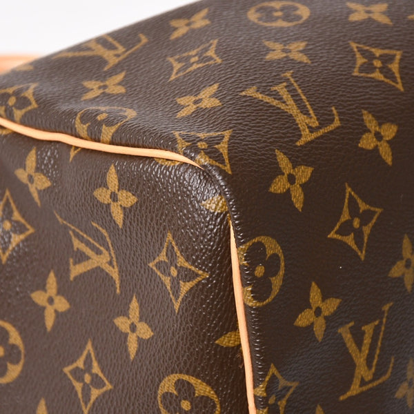Very Good Condition LOUIS VUITTON Speedy 25 Handbag M41528 Monogram PVC Leather Brown Gold Hardware Used 4a004193