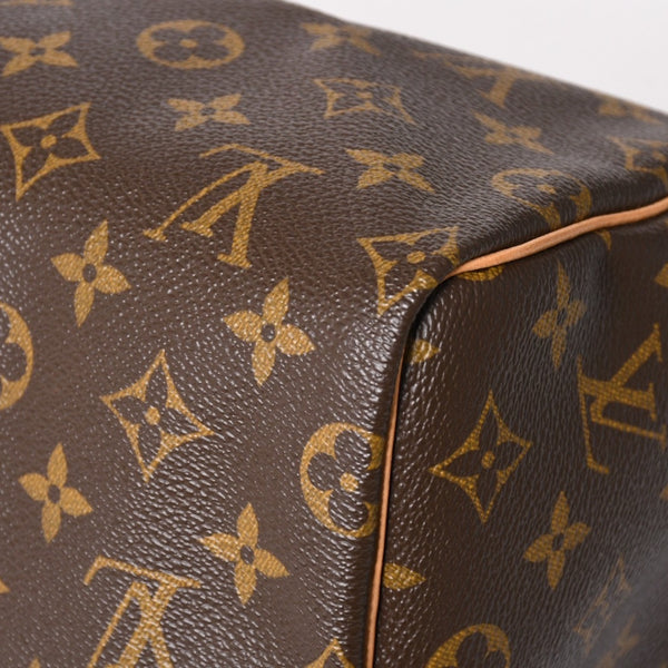 Very Good Condition LOUIS VUITTON Speedy 25 Handbag M41528 Monogram PVC Leather Brown Gold Hardware Used 4a004193