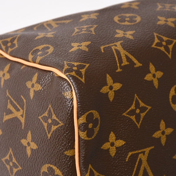 Very Good Condition LOUIS VUITTON Speedy 25 Handbag M41528 Monogram PVC Leather Brown Gold Hardware Used 4a004193