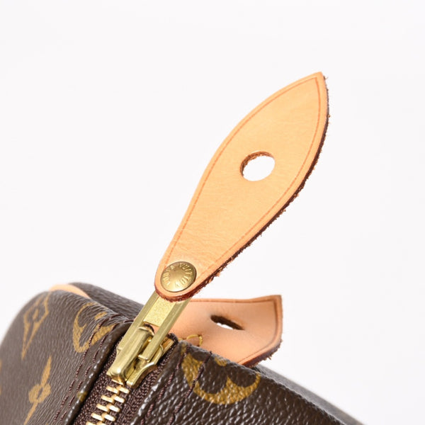 Very Good Condition LOUIS VUITTON Speedy 25 Handbag M41528 Monogram PVC Leather Brown Gold Hardware Used 4a004193
