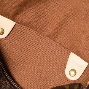 Very Good Condition LOUIS VUITTON Speedy 25 Handbag M41528 Monogram PVC Leather Brown Gold Hardware Used 4a004193