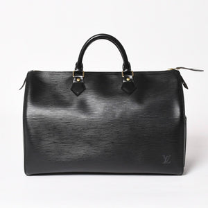 Very good condition LOUIS VUITTON Speedy 35 handbag M42992 Epi leather black gold hardware used 4a004211