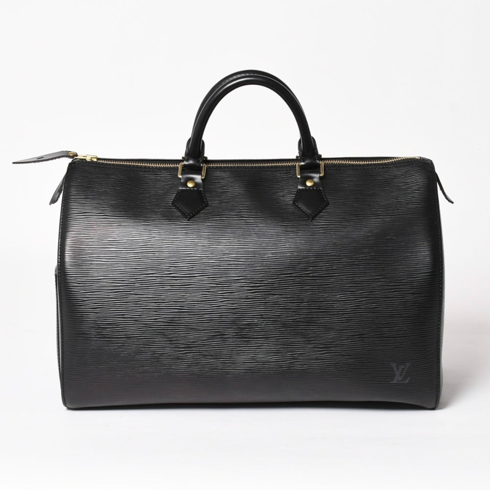 Very good condition LOUIS VUITTON Speedy 35 handbag M42992 Epi leather black gold hardware used 4a004211