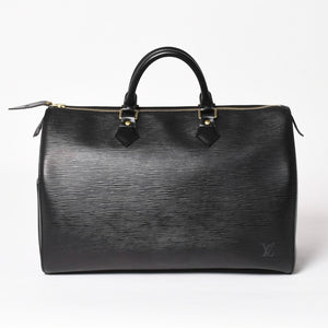 Very good condition LOUIS VUITTON Speedy 35 handbag M42992 Epi leather black gold hardware used 4a004211
