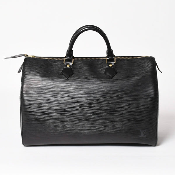 Very good condition LOUIS VUITTON Speedy 35 handbag M42992 Epi leather black gold hardware used 4a004211