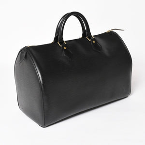 Very good condition LOUIS VUITTON Speedy 35 handbag M42992 Epi leather black gold hardware used 4a004211