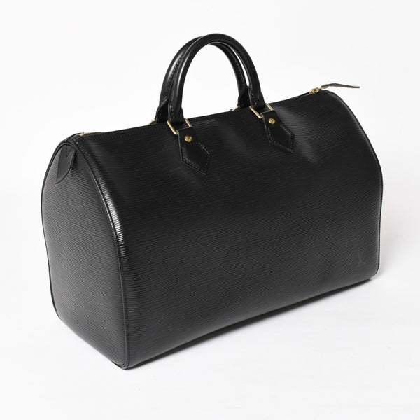 Very good condition LOUIS VUITTON Speedy 35 handbag M42992 Epi leather black gold hardware used 4a004211