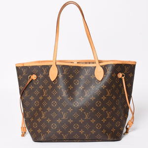 極美品 LOUIS VUITTON ルイヴィトン ネヴァーフルMM トートバッグ M46975 モノグラム ブラウン GI0172 ゴールド金具 中古 4a004227