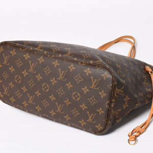 極美品 LOUIS VUITTON ルイヴィトン ネヴァーフルMM トートバッグ M46975 モノグラム ブラウン GI0172 ゴールド金具 中古 4a004227