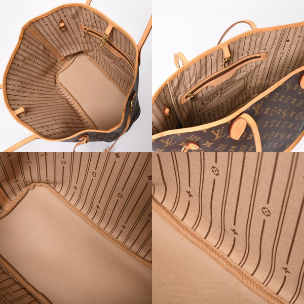 極美品 LOUIS VUITTON ルイヴィトン ネヴァーフルMM トートバッグ M46975 モノグラム ブラウン GI0172 ゴールド金具 中古 4a004227
