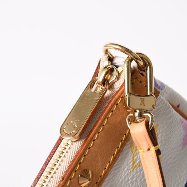 Very Good Condition LOUIS VUITTON Pochette Accessory Pouch M92649 Monogram Multicolor White Used 4a003923