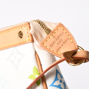 Very Good Condition LOUIS VUITTON Pochette Accessory Pouch M92649 Monogram Multicolor White Used 4a003923
