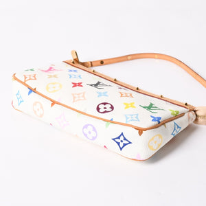 Very Good Condition LOUIS VUITTON Pochette Accessory Pouch M92649 Monogram Multicolor White Used 4a003923