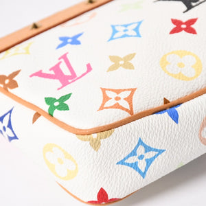 Very Good Condition LOUIS VUITTON Pochette Accessory Pouch M92649 Monogram Multicolor White Used 4a003923